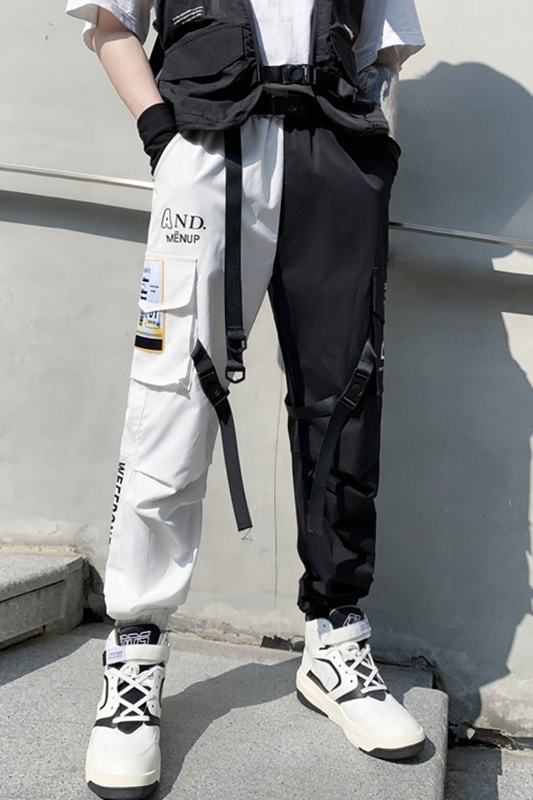 2025春夏工装机能风男士潮牌ins束脚休闲拼接青春裤子K905P75,男装工装外套,星座101A-3