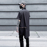 夏季暗黑系男士短袖衬衫潮流炸街宽松休闲短袖衬衣C300P85，男装T恤，星座101A-3