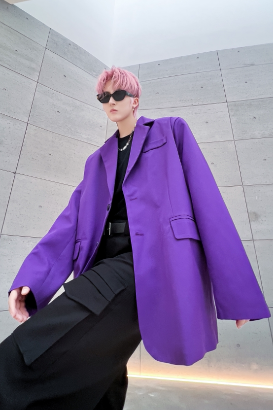 秋冬小西装外套男高级感单西服休闲男士宽松西服上衣XF16P125,男装西服套装,星座101A-3