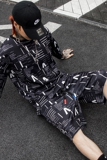 2025夏季五分袖T恤短裤套装男潮流ins超火的上衣服嘻哈男DT02P85，男装牛仔裤，星座101A-3
