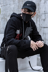 2025秋冬新款男士嘻哈连帽卫衣潮男生bf原宿风男装 CT652 P85图片