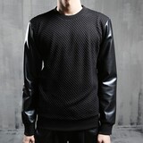 秋冬装潮男打底衫韩版个性演出服长袖镂空拼接T恤CT441P65，男装T恤，星座101A-3