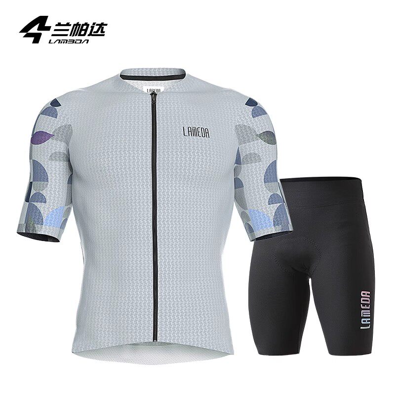兰帕达夏季骑行服短袖上衣休闲男短裤背带套装专业公路自行车风尚