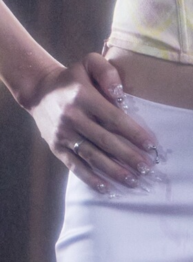 BOBBINAILS欧美水珠不规则造型链条钢珠环可拆卸穿戴甲成品手工制