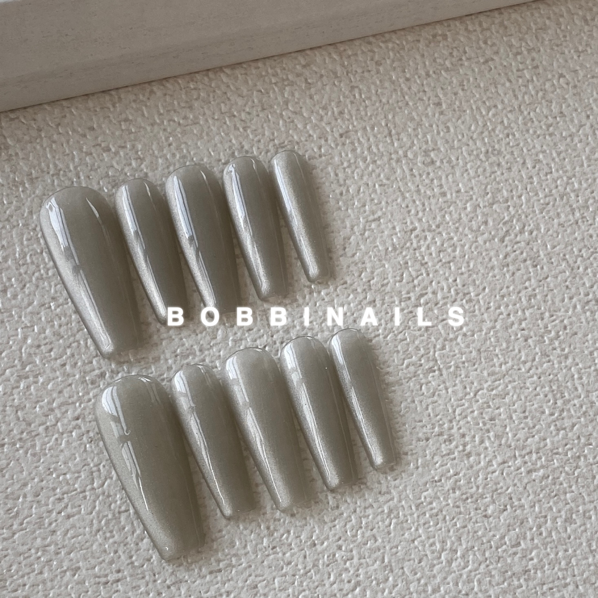 BOBBINAILS欧美白月光陶瓷猫眼可拆卸穿戴甲成品