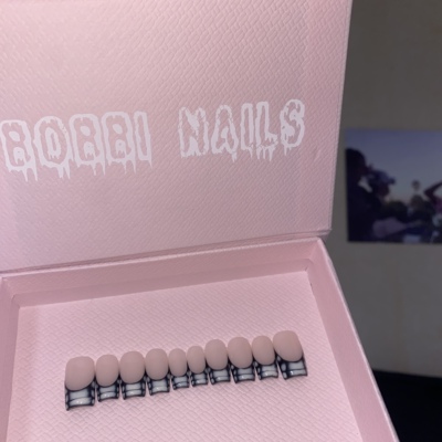 BOBBINAILS欧美黑色法式鳄鱼纹手工制作可拆卸穿戴甲