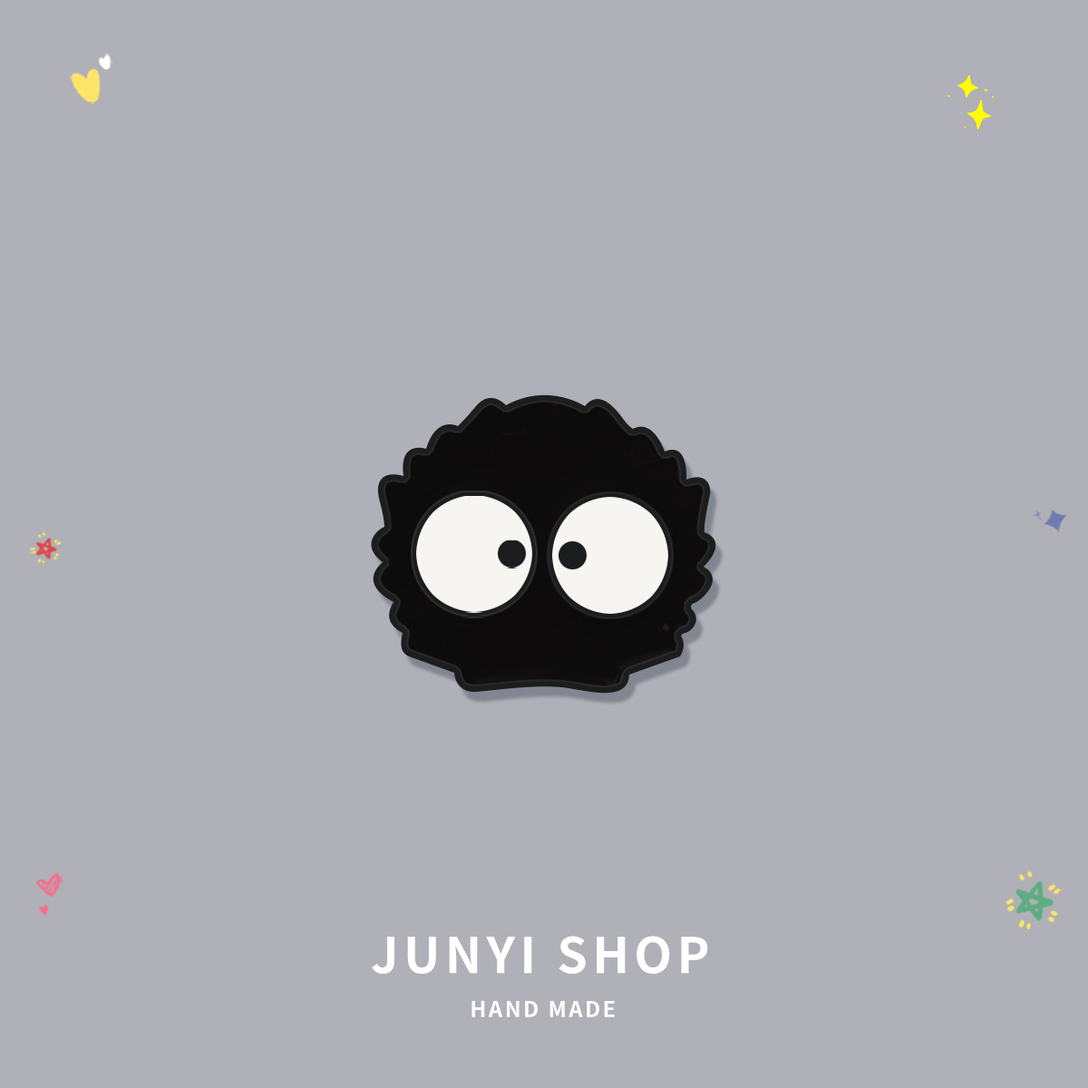 煤球小胸针可爱日系徽章包包装饰别针扣ins潮个性衣服领针创意