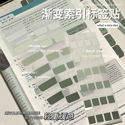 索引贴可书写便利贴小条标记标签贴纸分类分页便签纸指示记号引索学生用书签笔记荧光粘性强透明彩色套装纸质