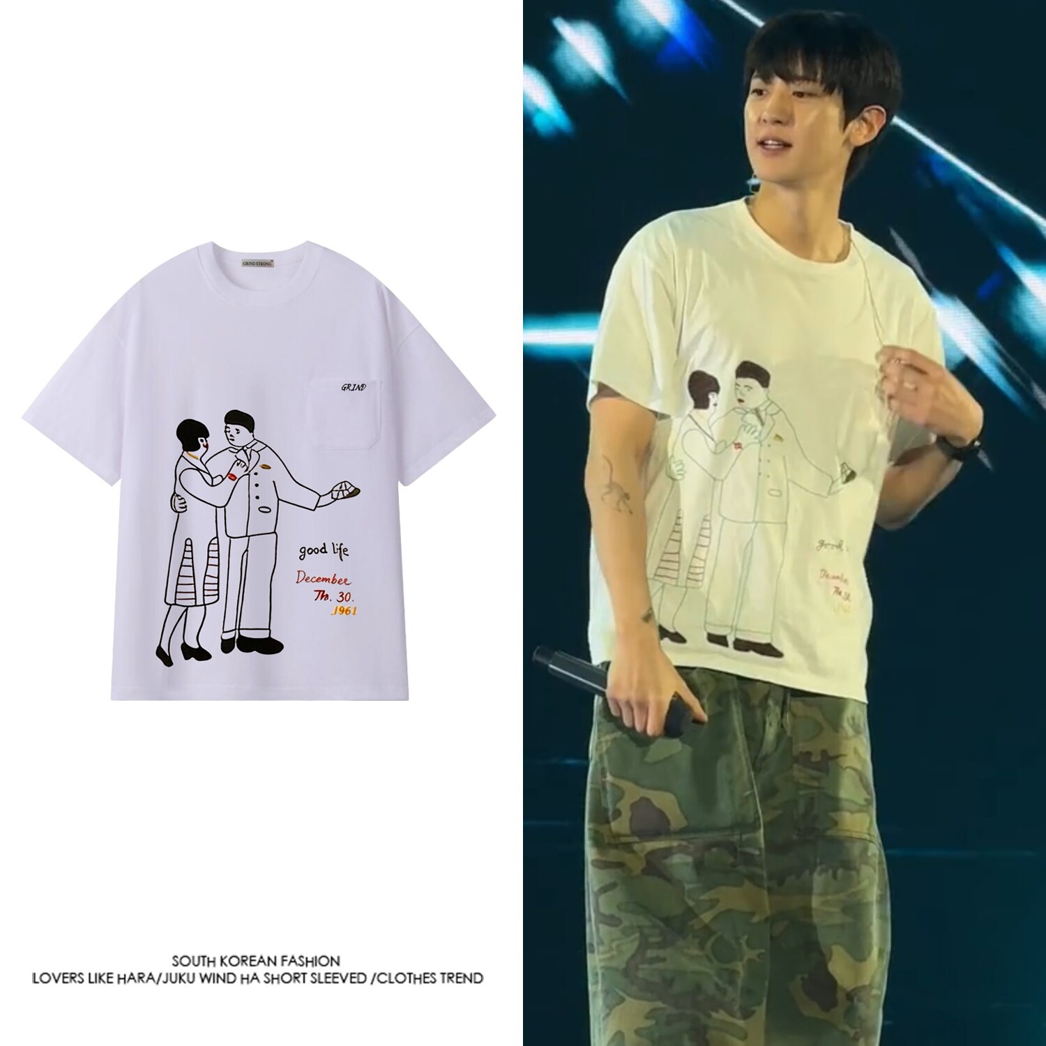 EXO朴灿烈演唱会同款纯棉短袖T恤2026新款男女白色打底衫上衣周边