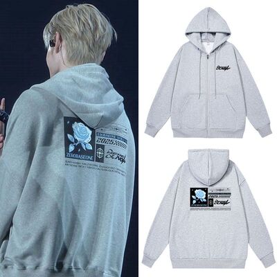 ZB1世巡演唱会HERE&NOW同款春秋连帽衫宽松卫衣服拉链加绒外