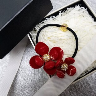 头绳女发圈发饰韩国东大门新款 贝壳花皮套绑头发绳头饰扎马尾皮筋