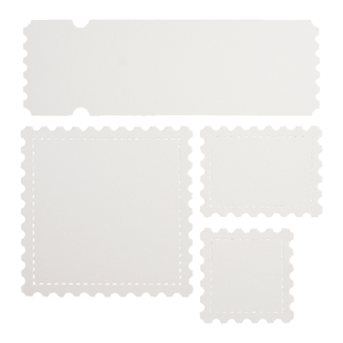 异形水彩纸票根空白邮票书签带锯齿美术手绘专用加厚300g优质棉浆细纹纹理易晕染易吸水不易皱明信片创意卡片