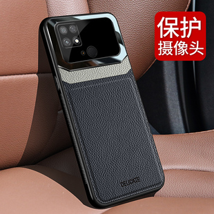 皮质外壳新品 全包防摔后盖潮牌男女情侣款 C40手机壳mi商务皮纹保护套pococ40硅胶软边精孔镜头个性 小米POCO