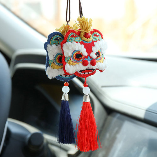 diy刺绣香囊狮子头醒狮材料包