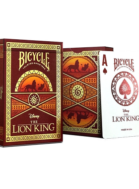 Bicycle迪士尼扑克牌联名周边收藏创意花切扑克纸牌狮子王