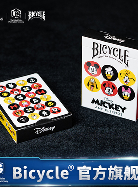 Bicycle迪士尼联名扑克牌纸牌卡通周边米妮米奇和他的朋友们