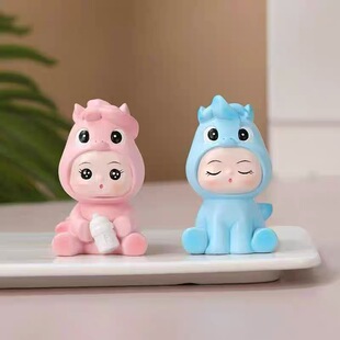 2026马年生肖马国潮马新年快乐蛋糕装饰摆件吉祥物马宝宝烘焙装扮