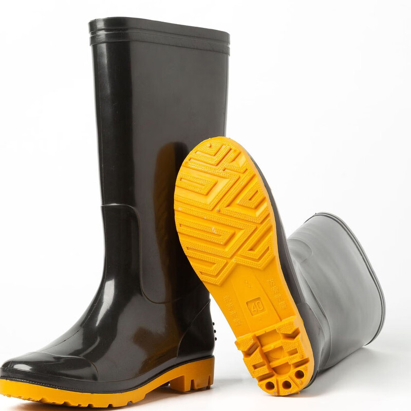 星浙安 男士款pvc防滑防水雨靴 劳保雨鞋(计价单位：双)黑色