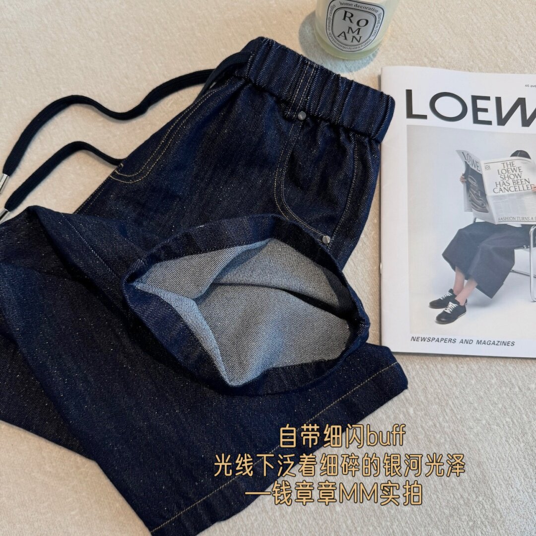 宽松显瘦垂感高腰阔腿牛仔裤女