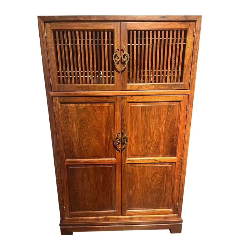 新中式刺猬紫檀陈列柜展柜墙边柜简约原木阅梨苏梨柏森红木家具