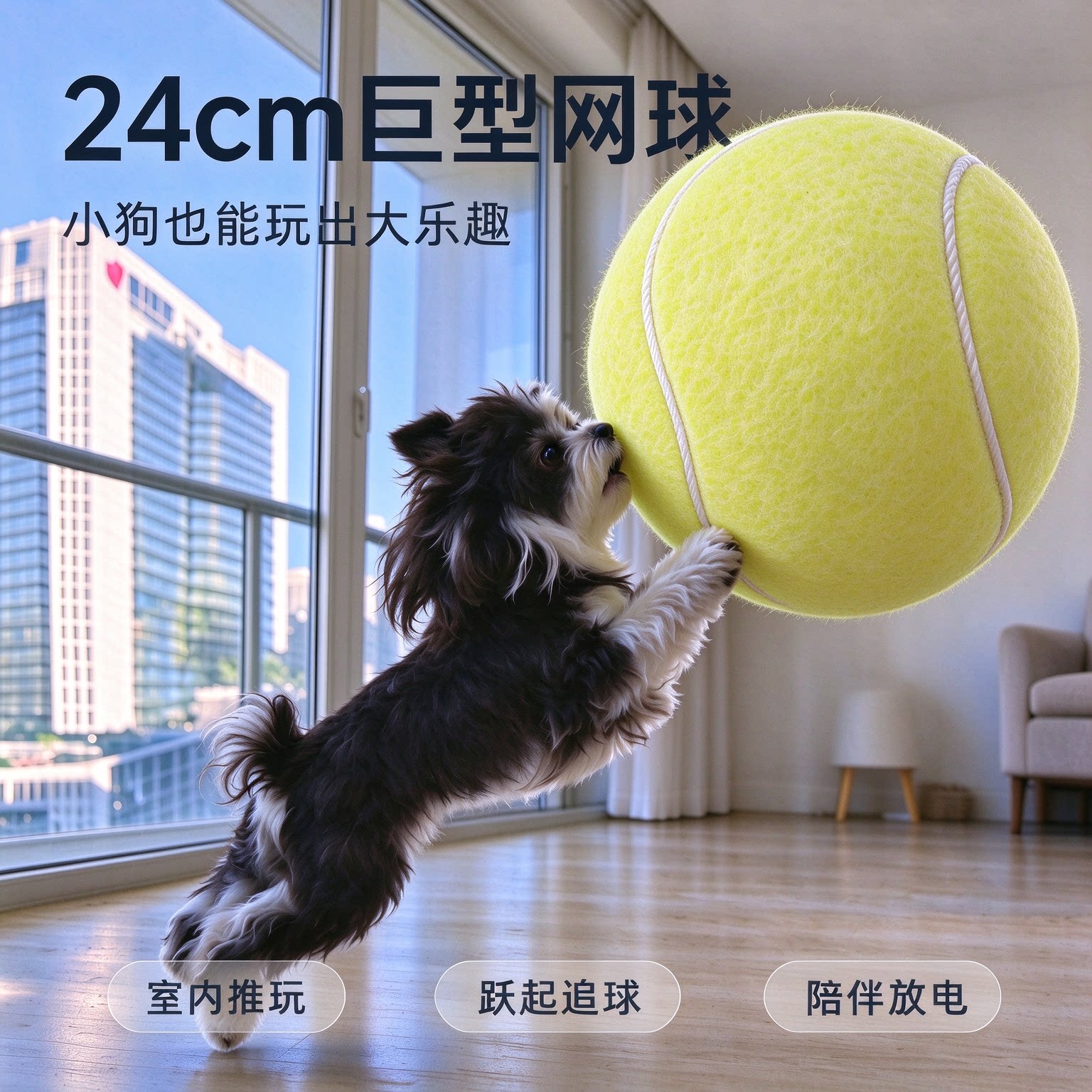 巨型网球狗狗玩具橡胶球磨牙耐咬大中小型犬训练消耗体力宠物用品