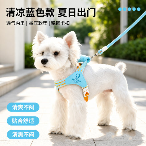 清凉透气胸背牵引绳防挣脱不闷热