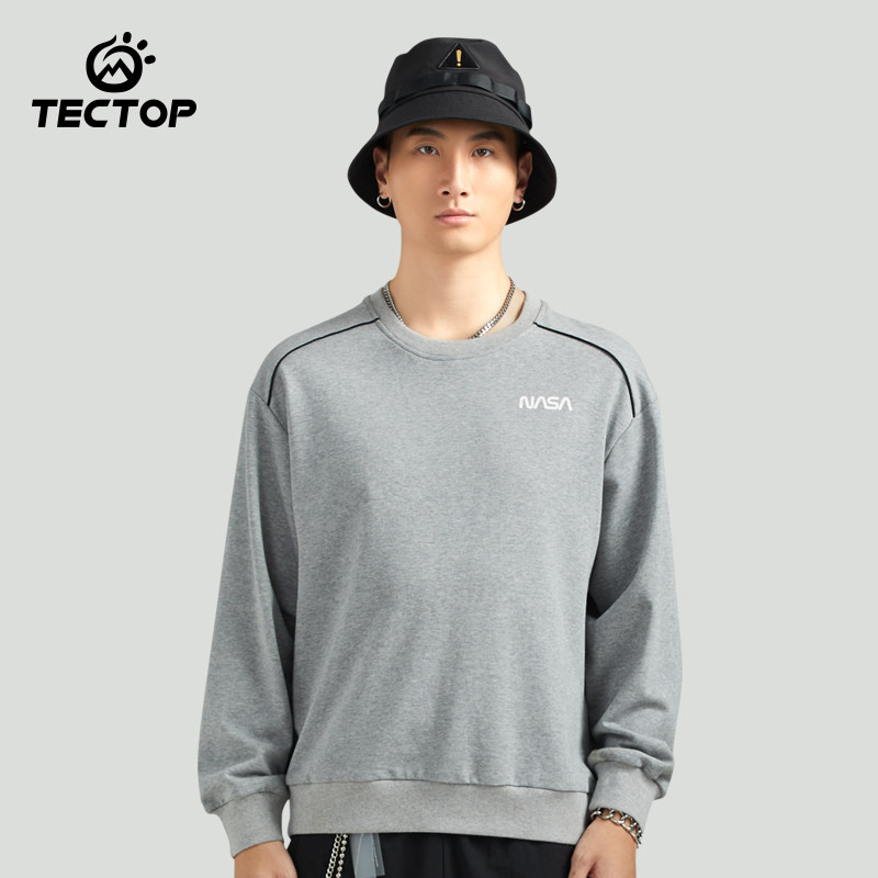 探拓圆领套头卫衣男式宽松版外套