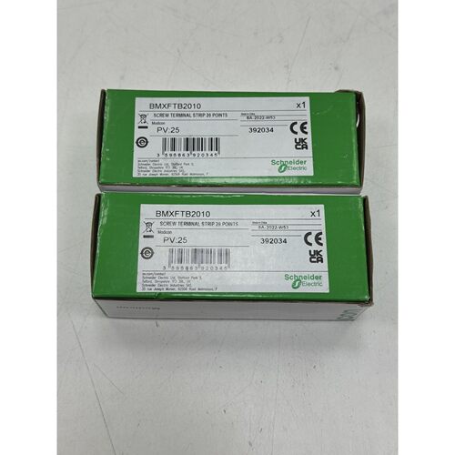 2x SCHNEIDER BMXFTB2010 SCREW TERMINAL STRIP 20 POINTS