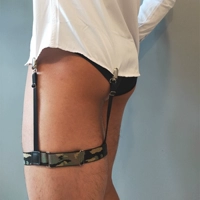 Ngụy trang áo sơ mi clip unisex đầm áo chống nhăn chống trượt garter Lei Ye lựa chọn tủ quần áo - Nịt Tất dây đeo đùi thiết kế độc đáo