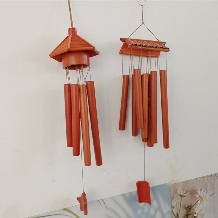 腾栏竹编风铃纯手工编织简约工艺品挂件蝴蝶风筝人气实拍新品包邮