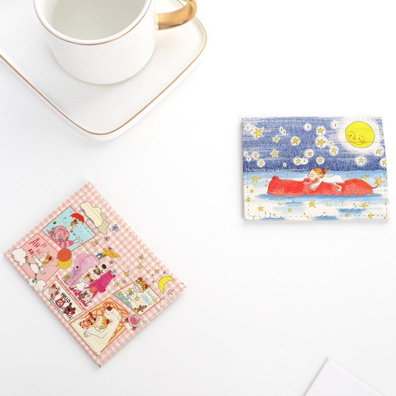 卡通可爱co酱卡包女士超薄大容量牛皮卡片包可爱真皮简约公交卡套