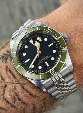 Lugran五铢链不锈钢表带适配舵碧湾红花GMT红蓝316L对标US太空人