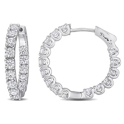 Amour 3 CT DEW Created Moissanite Inside outside耳环