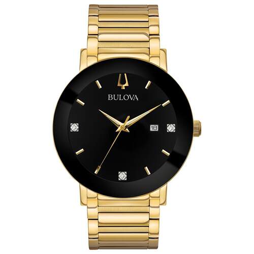 宝路华Bulova 97D116男手表男士Modern石英日历金色