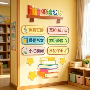 班级公约学阅读角布置装饰班级