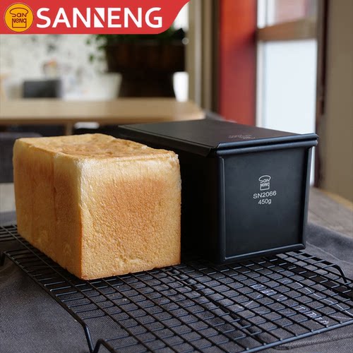 三能黑色低糖450g生吐司水立方