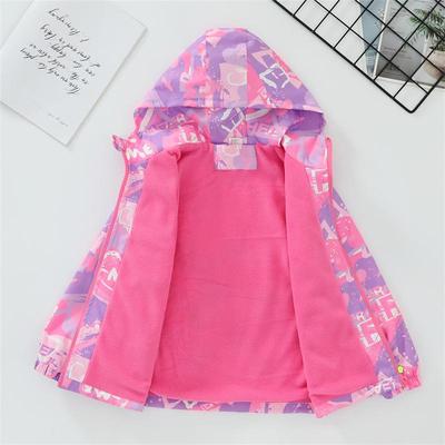 女童加绒夹克衫薄款冲锋衣