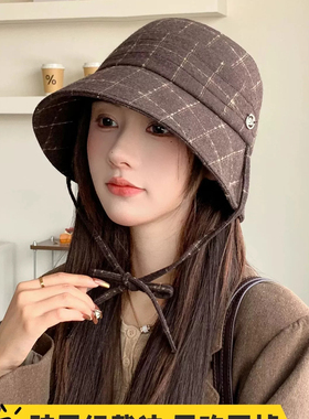 秋冬防风护耳显脸小渔夫帽女款