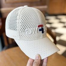 2025新款粗网眼透气棒球帽子女夏季户外运动遮阳防晒宽檐鸭舌帽男