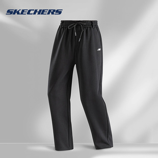 运动卫裤 斯凯奇秋冬新款 直筒松紧腰抽绳男女保暖加绒加厚休闲长裤