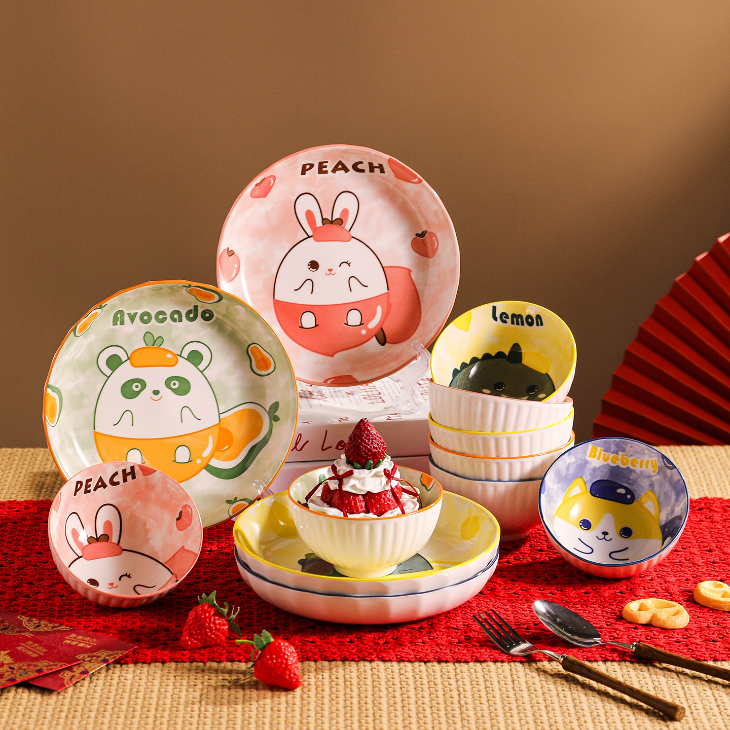 高颜值陶瓷盘餐具碗盘饺子盘饭盘菜盘子家用宿舍公寓女生个性瓷盘,餐饮具,盘,淘宝优惠券,粉丝福利购,淘宝优惠卷