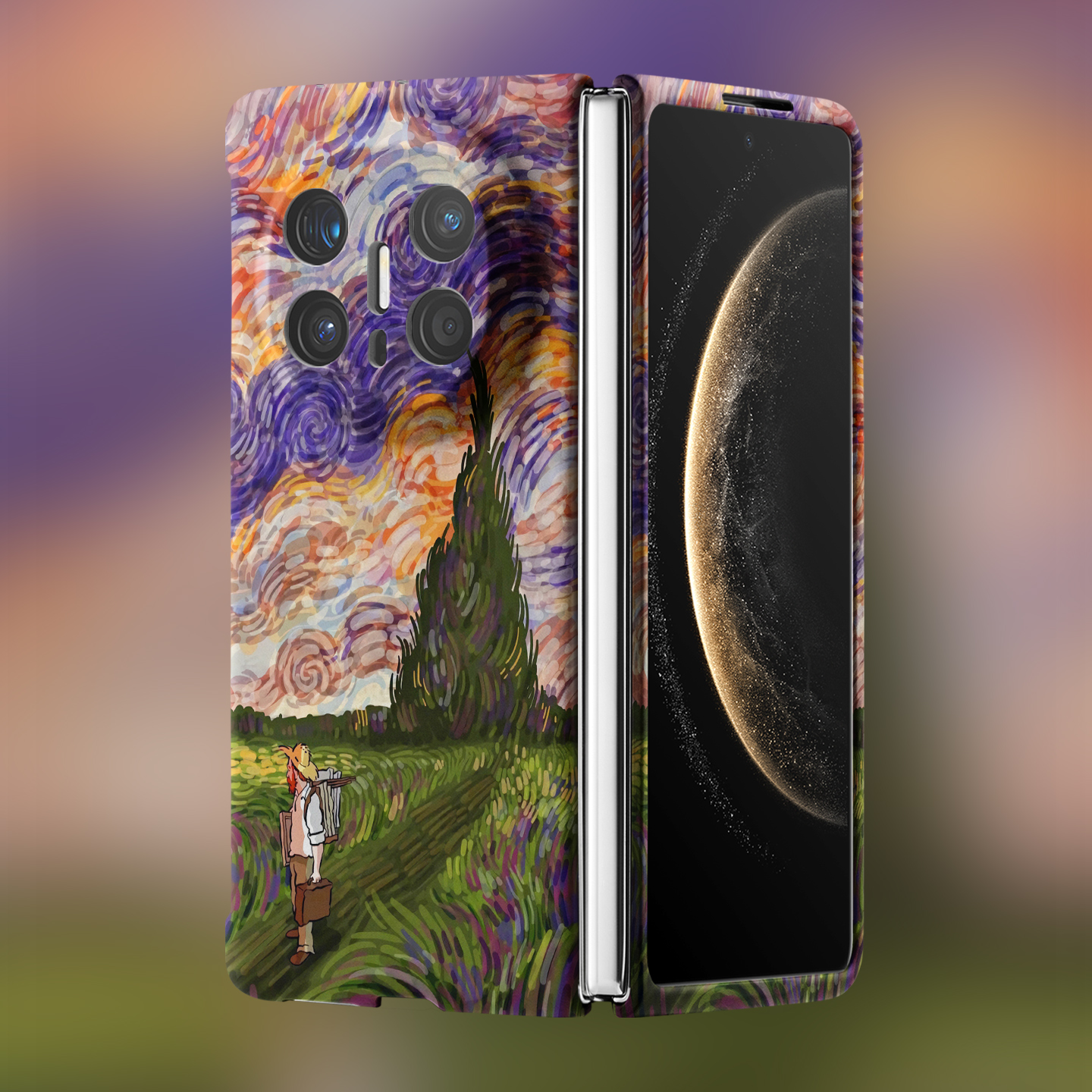 适用华为折叠屏强磁夜光小众