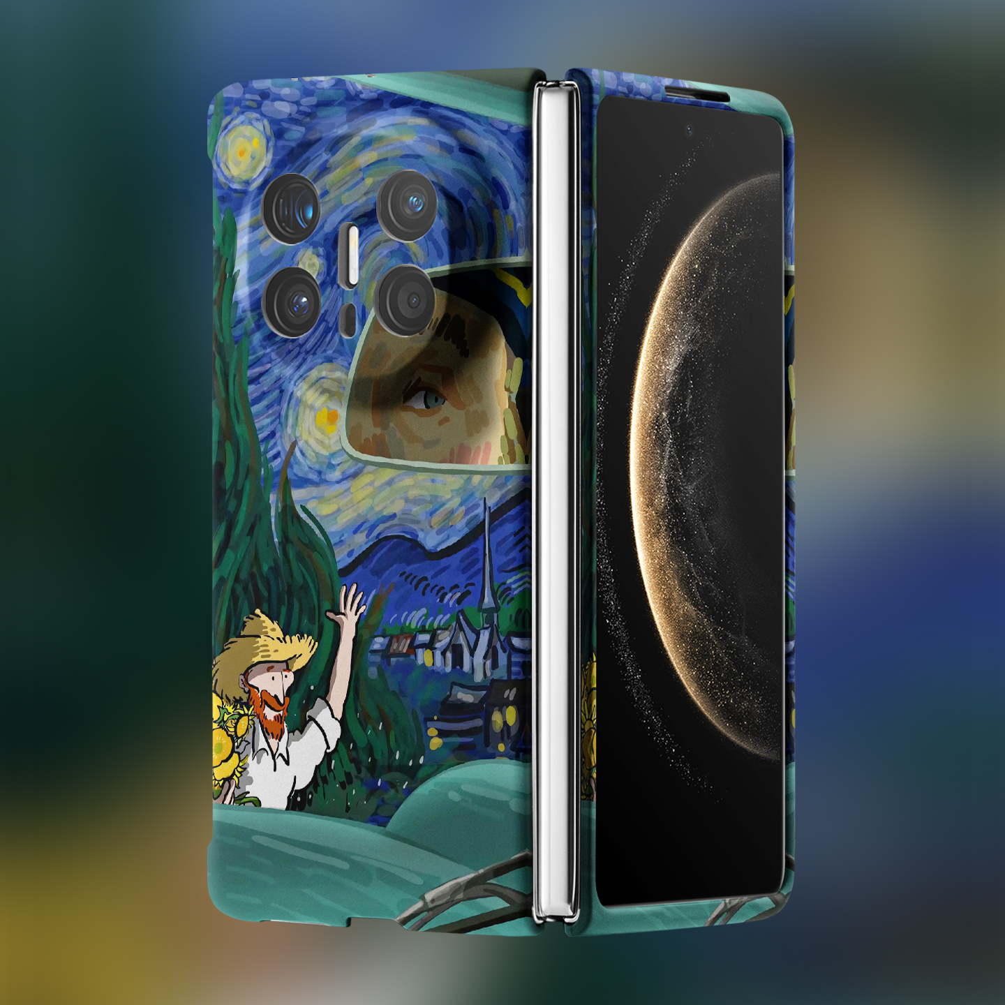 适用华为折叠屏强磁夜光小众