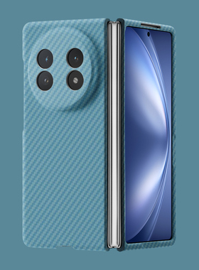 碳纤维蓝色适用于vivoxfold5手机壳折叠屏Xfold3保护套3pro磁吸Xfold2超薄硬壳xfold+磨砂亲肤vivoXFlip简约