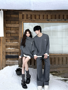 情侣装秋冬2025新款ins超火毛衣男女韩版宽松法式针织衫外套潮牌