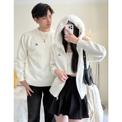 温柔毛领软糯慵懒风气质百搭毛衣