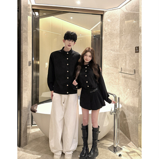 春秋季 女连衣裙法式 2026韩版 衬衫 一裙一衣潮 长袖 小众设计感情侣装