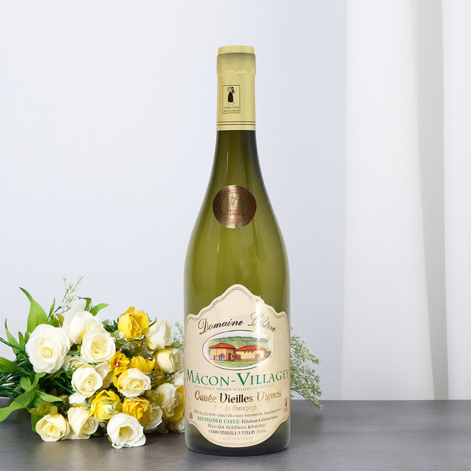 勃艮第干白莎娜酒庄马贡产区