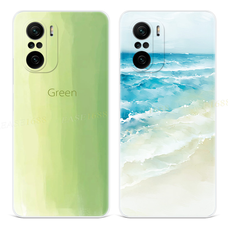 渐变海浪适用小米红米k80手机壳k70/k60/k50/k40pro+电竞至尊版E文艺小清新简约女款轻薄软