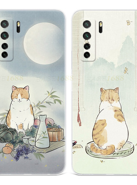 中国风猫咪适用华为nova12手机壳14/13/11/10/9古风se可爱pro卡通Ultra复古小清新女款活力版软